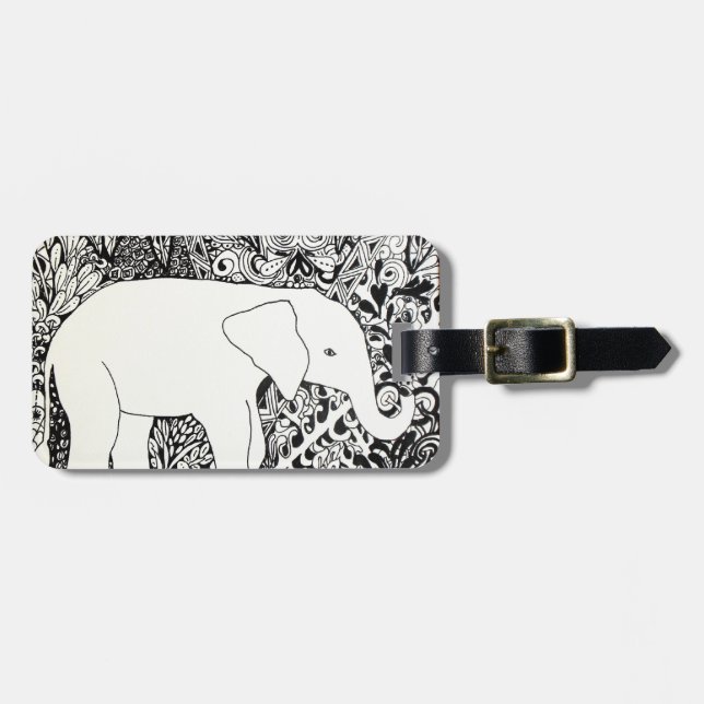 Elephant Travel tag (Front Horizontal)