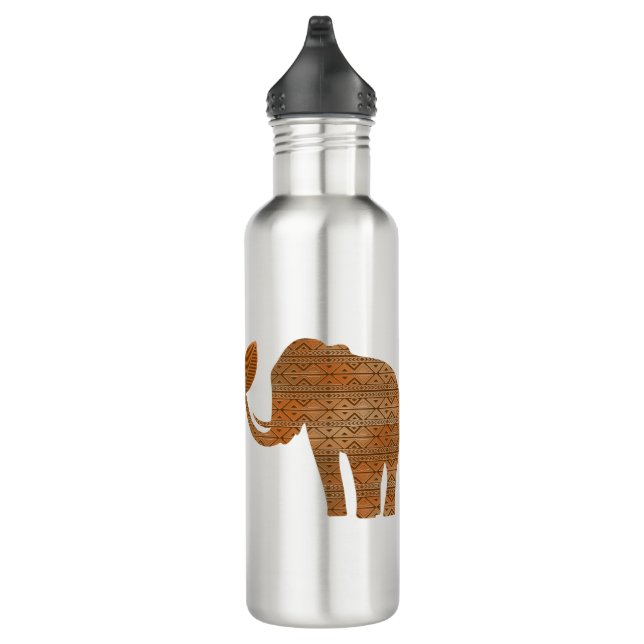 Elephant Tribal Art Design 710 Ml Water Bottle (Right)