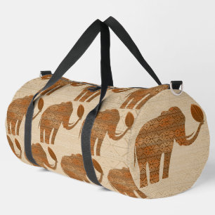 Elephant Tribal Art Design Duffle Bag