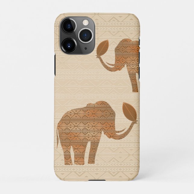Elephant Tribal Art Design iPhone Case (Back)