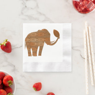 Elephant Tribal Art Design Napkin