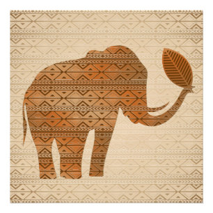 Elephant Tribal Art Design Photo Print
