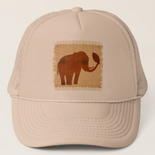 Elephant Tribal Art Design Trucker Hat