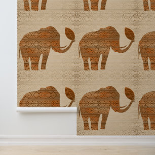 Elephant Tribal Art Design Wallpaper