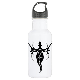Elephant Tribal Tattoo - Black and white 532 Ml Water Bottle