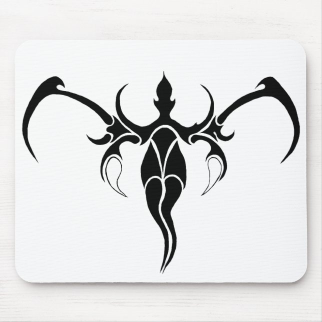 Elephant Tribal Tattoo - Black and white Mouse Mat (Front)