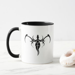 Elephant Tribal Tattoo - Black and white Mug