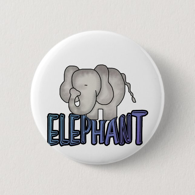 Elephant Tshirts and Gifts 6 Cm Round Badge (Front)