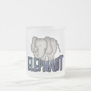 Elephant Tshirts and Gifts Frosted Glass Coffee Mug
