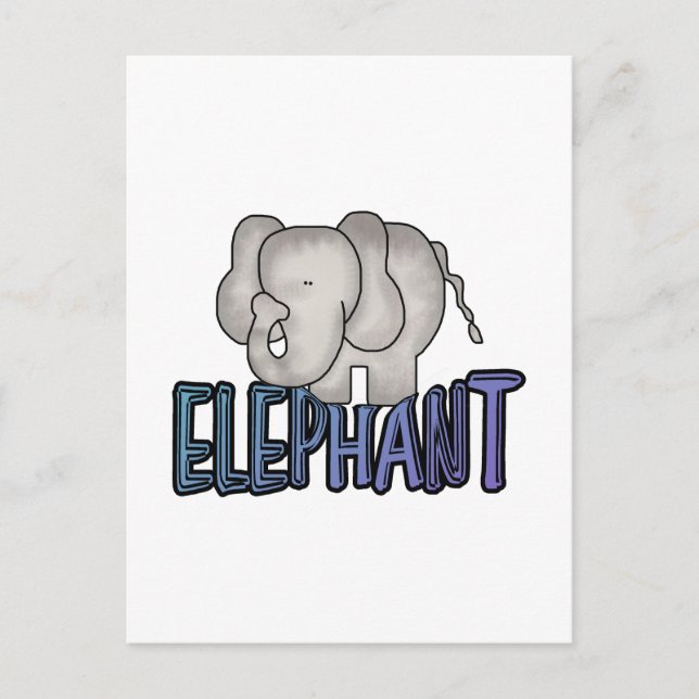 Elephant Tshirts and Gifts Postcard (Front)