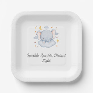 Elephant Twinkle Little Star Party Plates