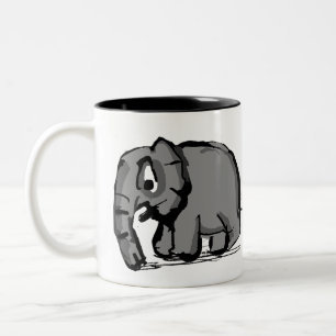 Elephant Two-Tone Coffee Mug