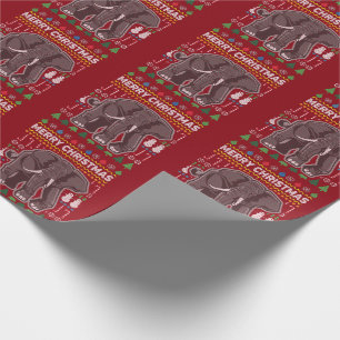 Elephant Ugly Christmas Sweater Wildlife Series Wrapping Paper