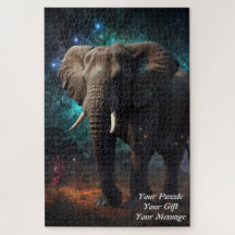 Elephant Under a Starry Sky