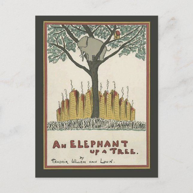 Elephant up a Tree Postcard (Front)