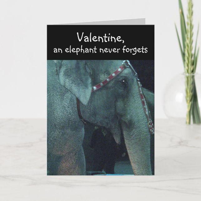 ELEPHANT, VALENTINE card (Front)