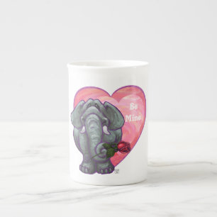 Elephant Valentine's Day Bone China Mug