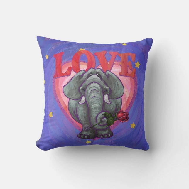 Elephant Valentine's Day Cushion (Front)