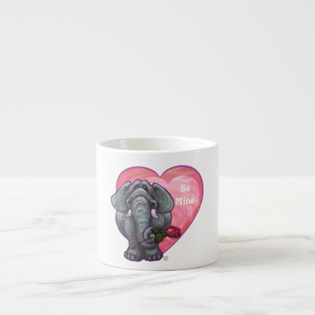 Elephant Valentine's Day Espresso Cup (Front)