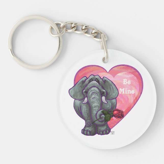 Elephant Valentine's Day Key Ring (Front)