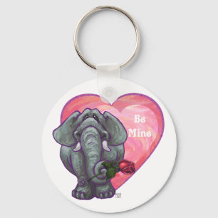 Elephant Valentine's Day Key Ring