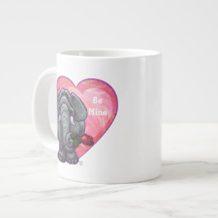 Elephant Valentine's Day Large Coffee Mug