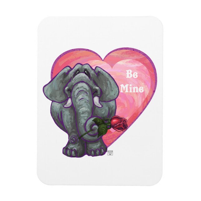 Elephant Valentine's Day Magnet (Vertical)