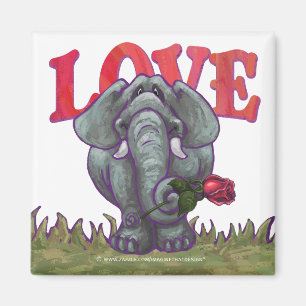 Elephant Valentine's Day Magnet