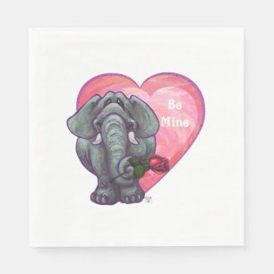 Elephant Valentine's Day Napkin