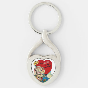 Elephant Valentine's Heart Love Key Ring