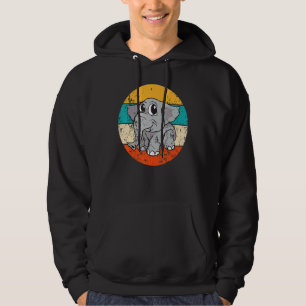 Elephant Vintage Retro Hoodie