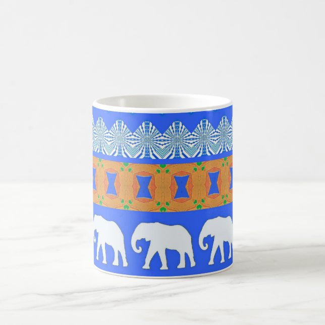 Elephant Walk pattern Coffee Mug (Center)