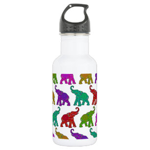 Elephant Walk pattern tiles design 532 Ml Water Bottle