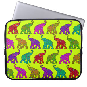 Elephant Walk pattern tiles design Laptop Sleeve