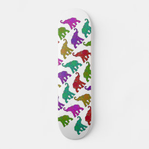 Elephant Walk pattern tiles design Skateboard