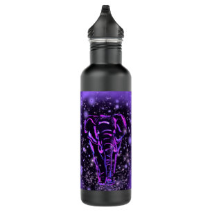 Elephant Water Bottle At Starry Night