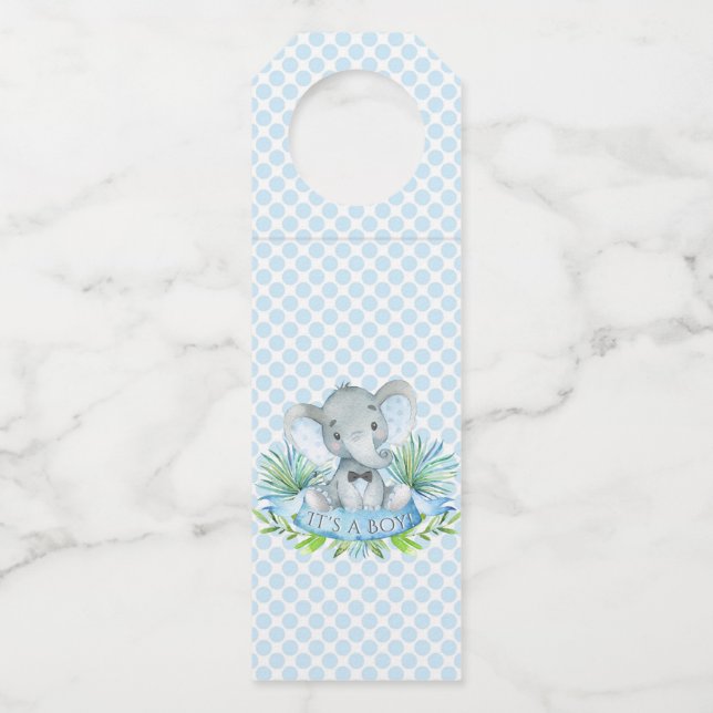 Elephant Water Bottle Label Hangers (Front)