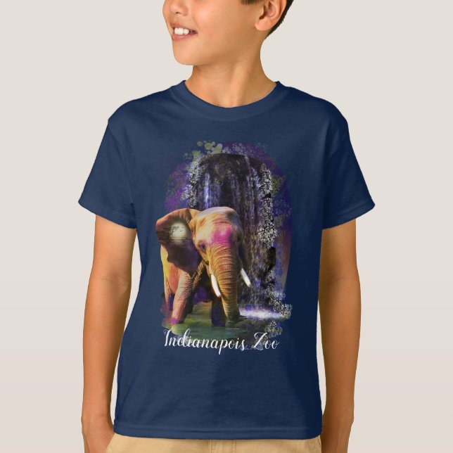 Elephant Waterfall Indianapolis Zoo T-Shirt (Front)