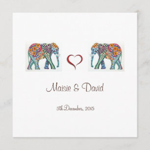 Elephant Wedding Invitation