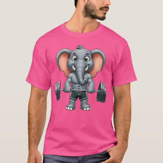 Elephant Weightlifting Fitness Gym Training Bodybu T-Shirt