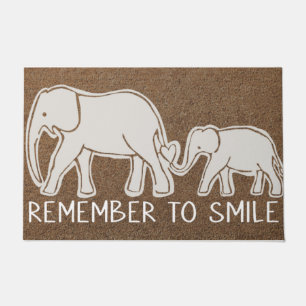 Elephant Welcome Doormat   Elephant Lover Mat