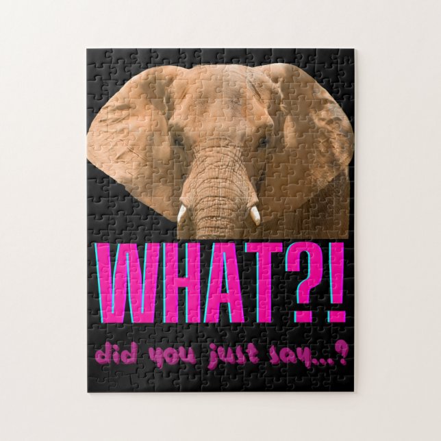 Elephant What Did You Just Say? Jigsaw Puzzle (Vertical)