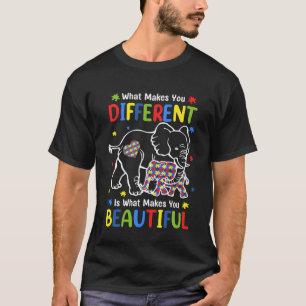 Elephant What Makes You Different Autism Awareness T-Shirt