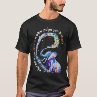 Elephant What Makes You Different Autism Awareness T-Shirt