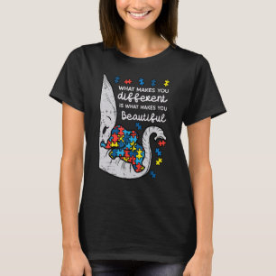 Elephant What Makes You Different Autism Awareness T-Shirt