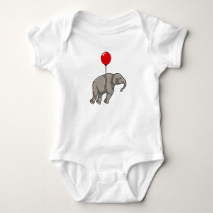 Elephant with Balloon Baby Bodysuit