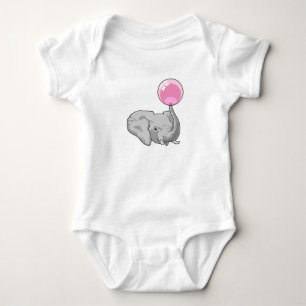 Elephant with Balloon Baby Bodysuit