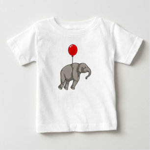 Elephant with Balloon Baby T-Shirt