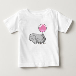 Elephant with Balloon Baby T-Shirt