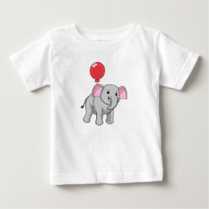 Elephant with Balloon Baby T-Shirt